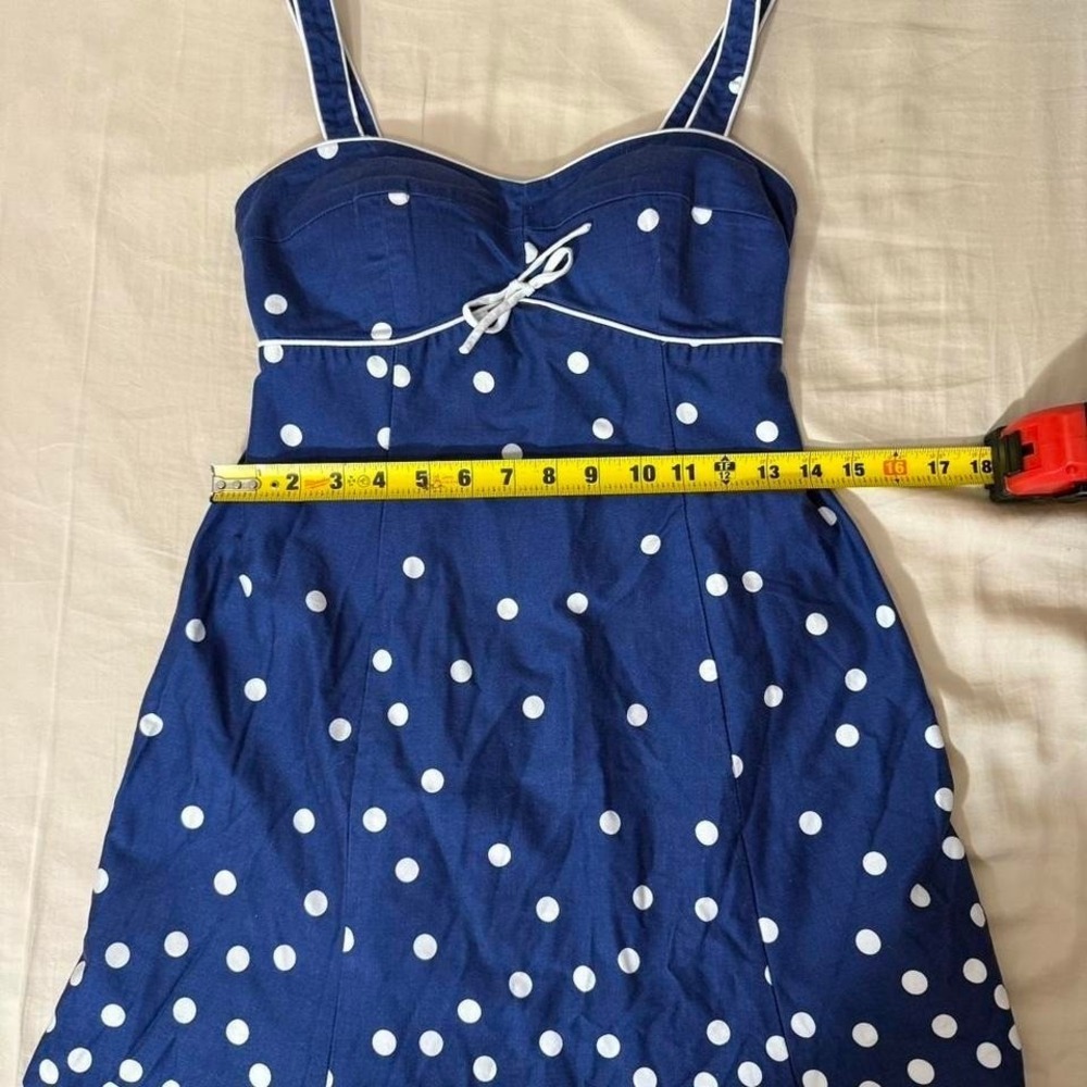 Madison Leigh navy blue polka dot dress - Picture 5 of 6